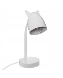 Bordlampe med katteører, Hvit