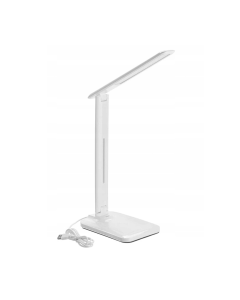 LED Skrivebordslampe med Trådløs Qi Lader, Hvit