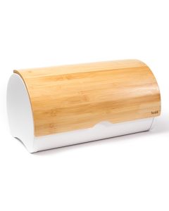 Hulså Brødboks med bambuslokk, Hvit
