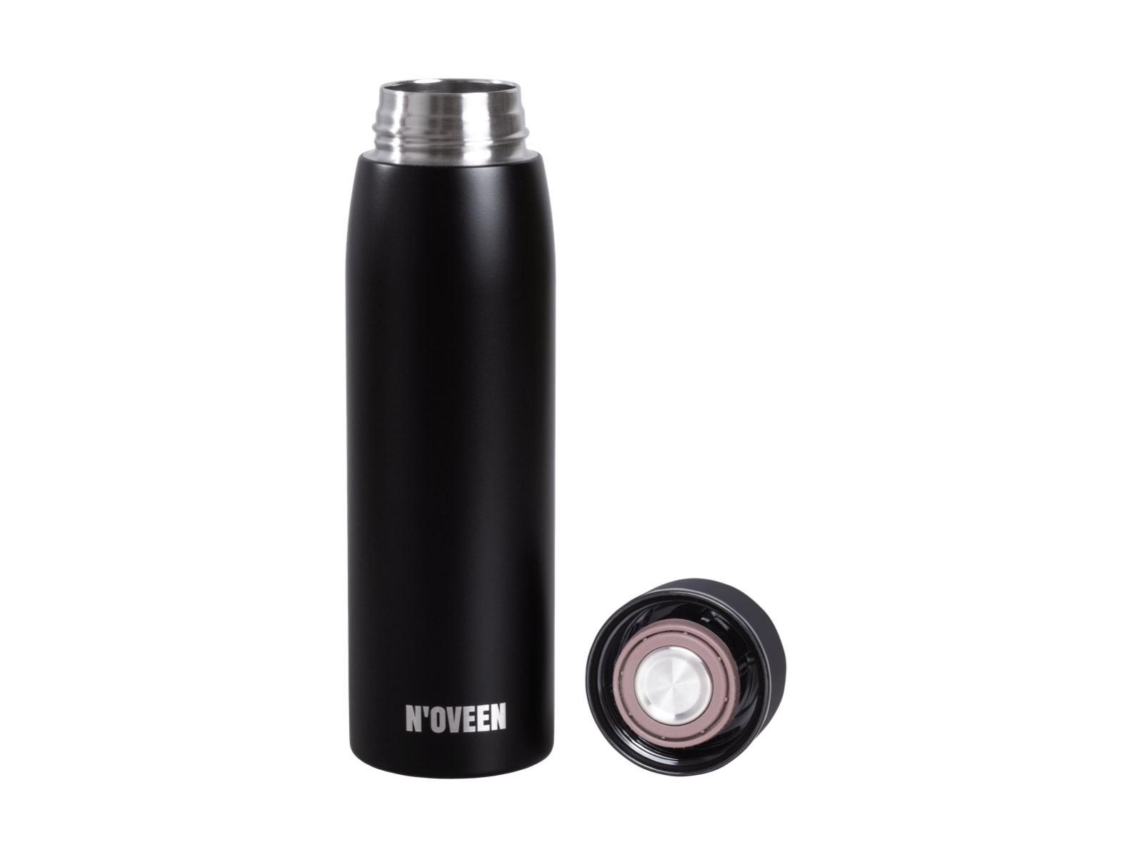 Smart termoflaske LED - 380 ml INOX, Svart
