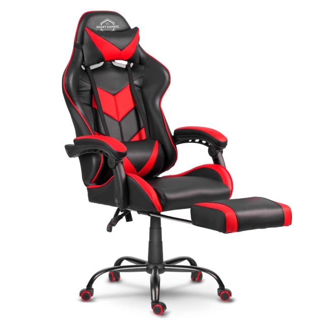 Komfortabel og stilig gamingstol, Svart-Rød