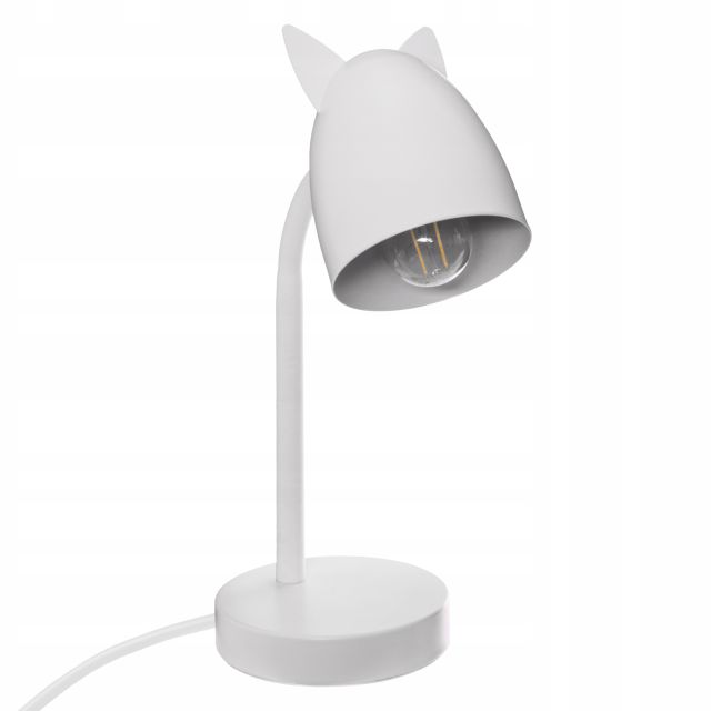 Bordlampe med katteører, Hvit