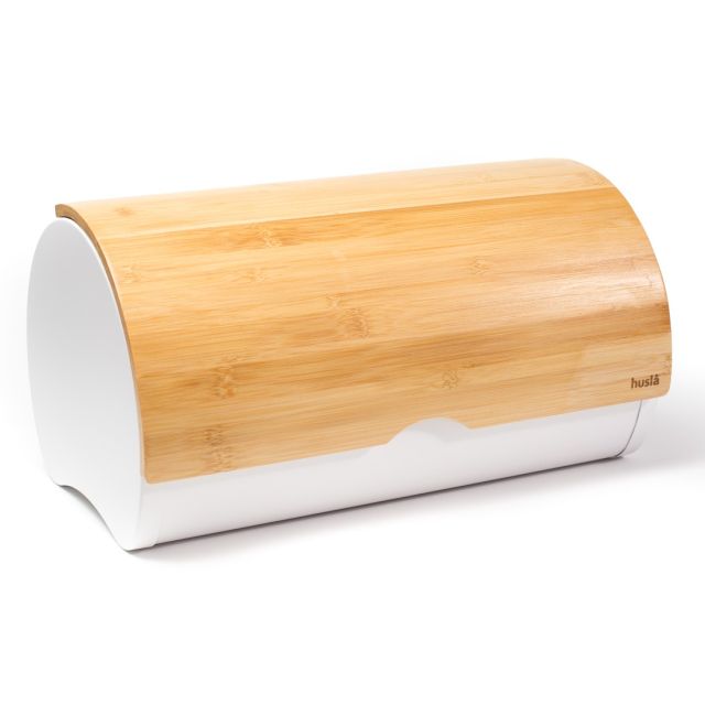 Hulså Brødboks med bambuslokk, Hvit